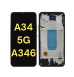 Galaxy A34 5G (A346 - 2023) OLED Assembly with Frame (BLACK)