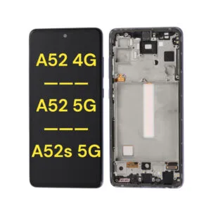 Galaxy A52s 5G (A528 - 2021)  A52 4G (A525 - 2021) A52 5G (A526 - 2021) LCD Assembly With Frame (BLACK)