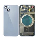 iPhone 14 Back Glass w Frame & MagSafe Magnet (BLUE)
