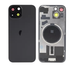 iPhone 15 Back Glass With Frame & MagSafe Magnet (BLACK)