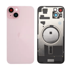 iPhone 15 Plus Back Glass With Frame & MagSafe Magnet (PINK)