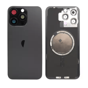 iPhone 15 Pro Back Glass With Frame & MagSafe Magnet (BLACK TITANIUM)