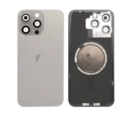 iPhone 15 Pro Back Glass With Frame & MagSafe Magnet (NATURAL TITANIUM)