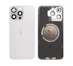 iPhone 15 Pro Back Glass With Frame & MagSafe Magnet (WHITE TITANIUM)